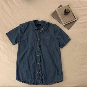 L Denim Short sleeve button down.